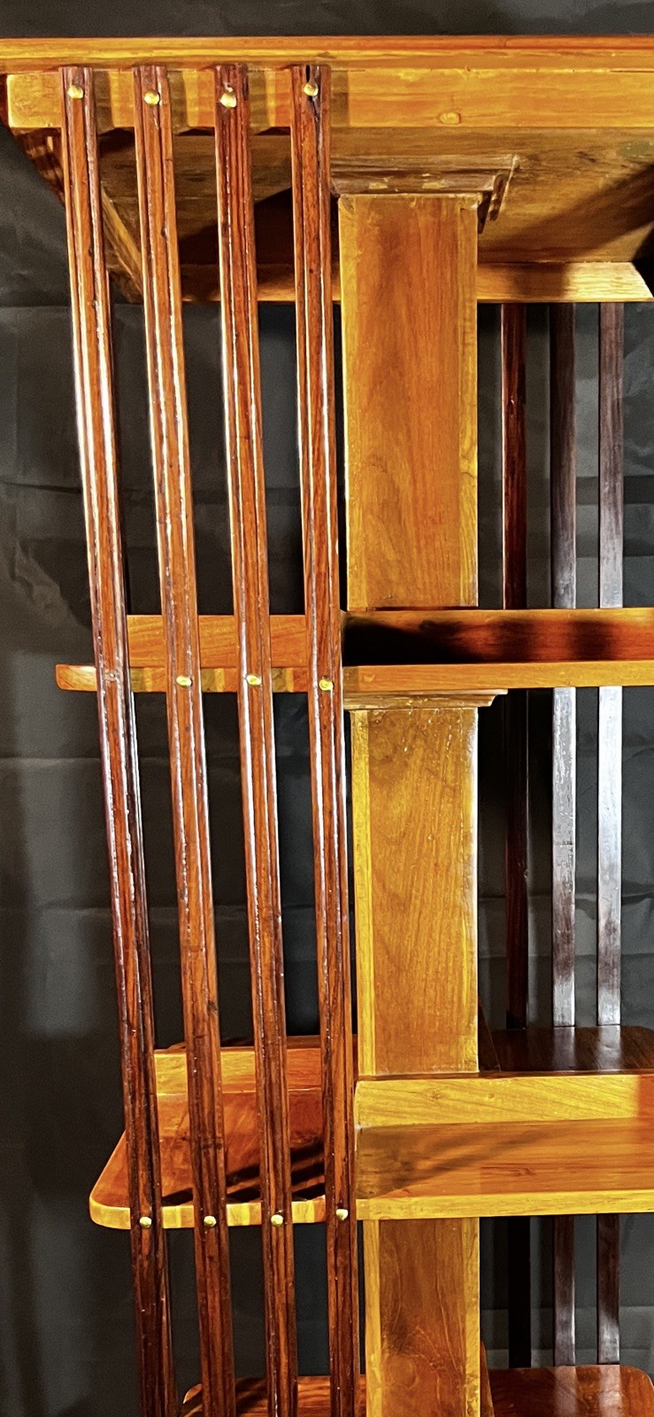 Antique Early 20th Century American Hard Maple Open Spindle Bookcase (1890-1920)