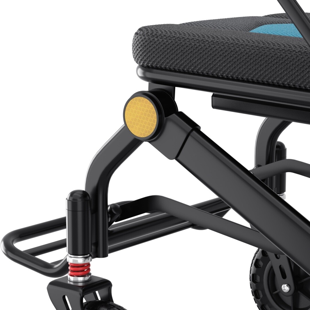 Foldable Lightweight Electric Wheelchair Mobility Powerchair All Terrain Adults