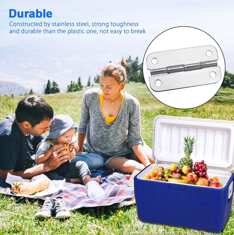 1-100 Stainless Steel Cooler Hinges & Screws Replacements For Igloo Cooler Parts