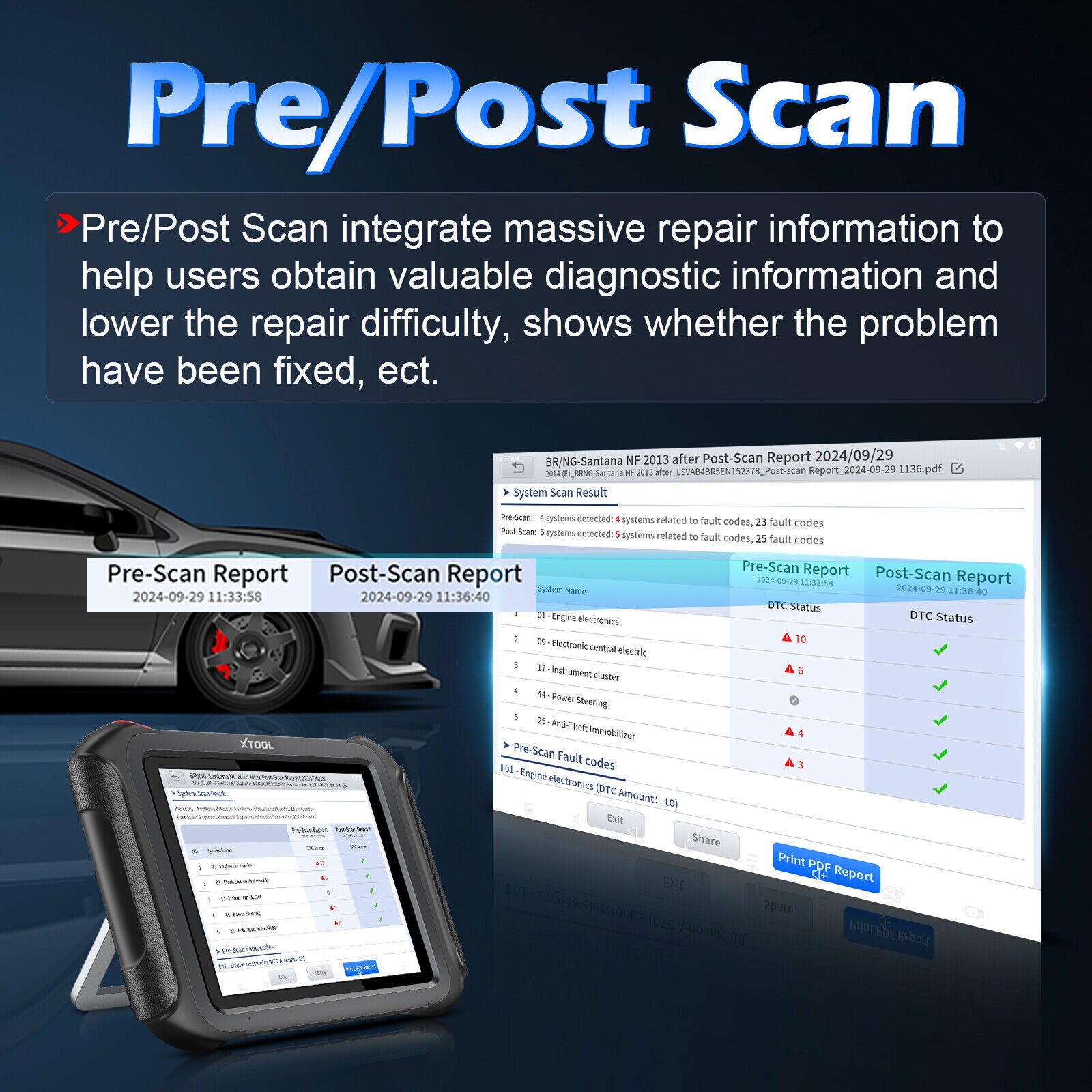 2025 Newest XTOOL D9S Online ECU Coding Full System Diagnostic Scanner 45+Resets