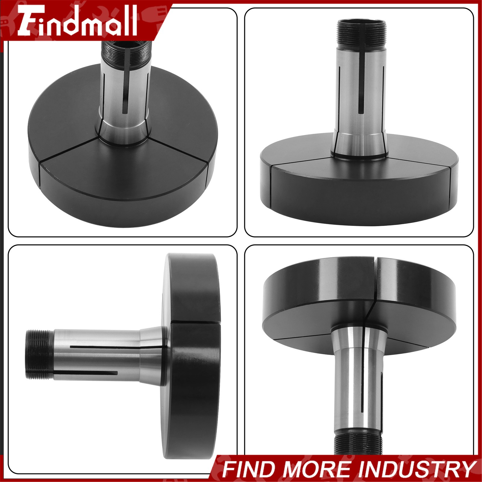 Findmall 5 Inch 5C Step Collet 1-1/8 Bore Precision Ground Steel Lathe Tool