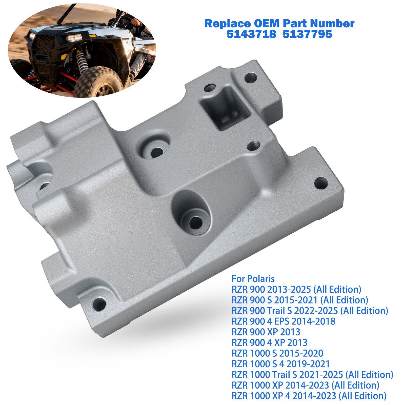 Transmission Joint Bracket Mount 5143718 for Polaris RZR 900 1000 XP S 2013-2025