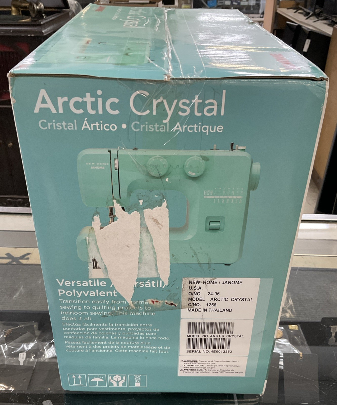 Janome Arctic Teal Crystal Easy-To-Use Sewing Machine - New!