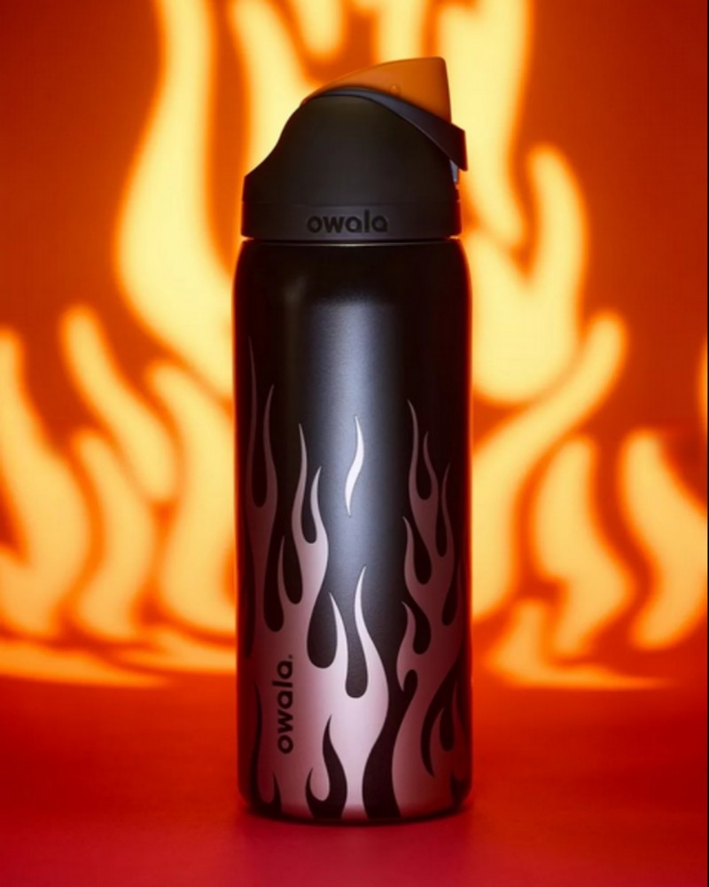 2026 NEW Owala 32oz UO Exclusive Bottle Chrome Inferno Water Bottle《Gift》-Sealed