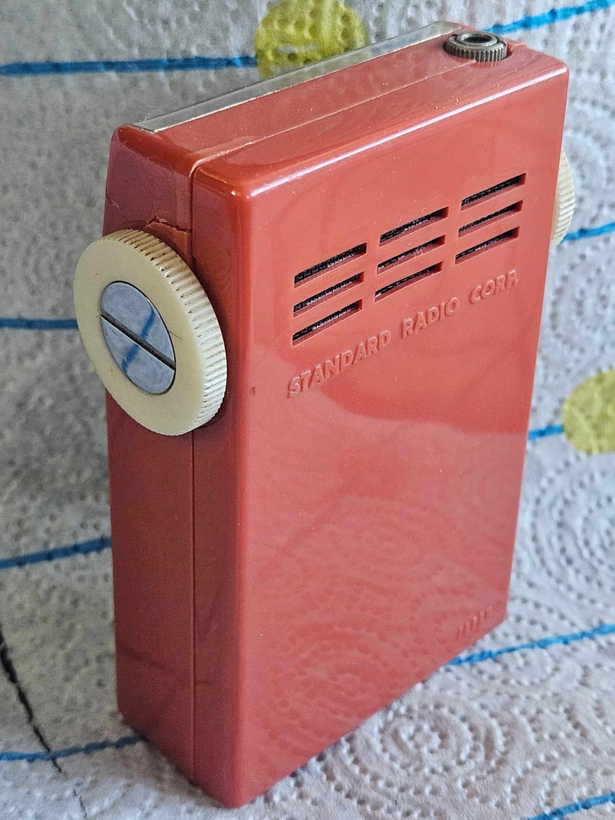 1959 MIGNON IIA STANDARD TRANSISTOR PINK Radio Vintage JAPAN W CASE