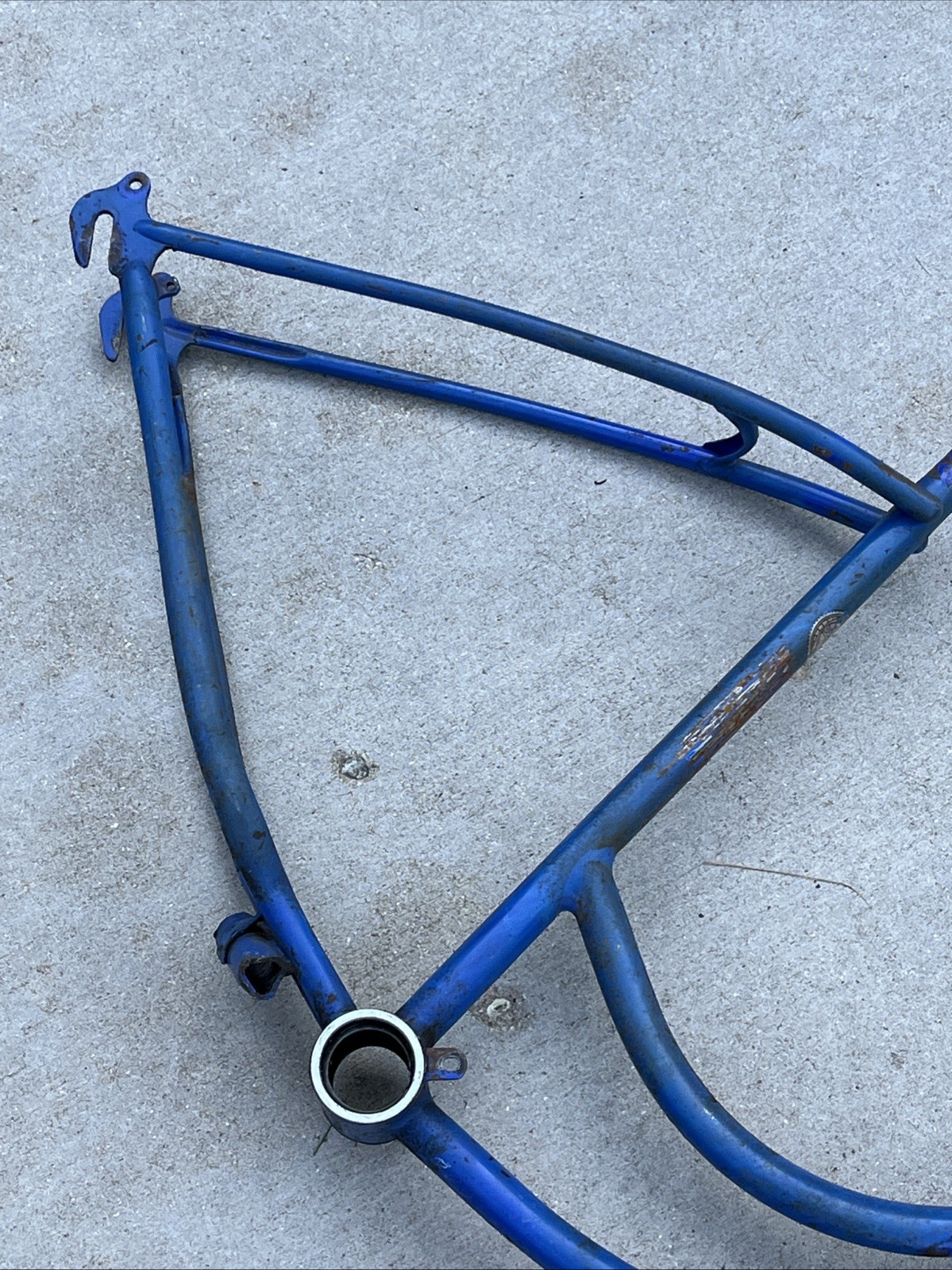 Vintage late 40s / 50s Blue Schwinn Ladies Chicago Built Frame Good Shape 18"