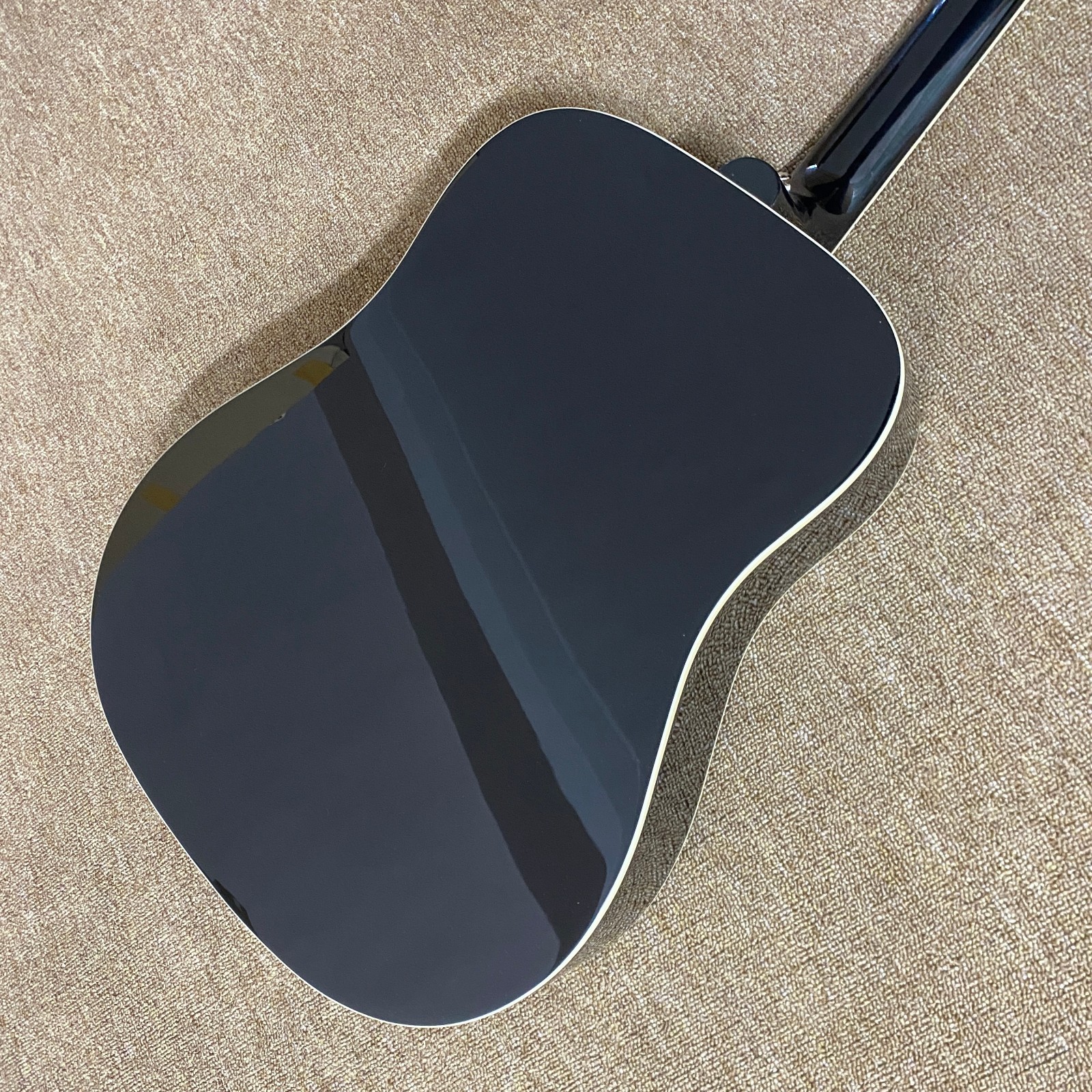 Black raven acoustic electric guitar rosewood fingerboard Free Shipping