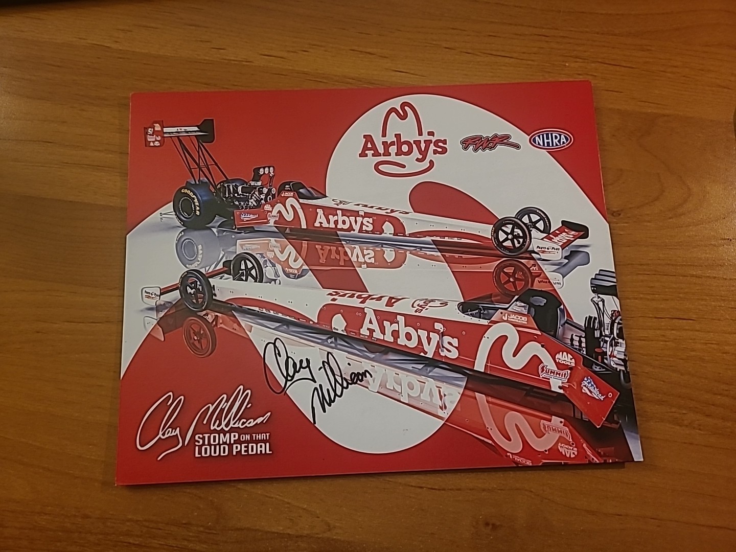 2024 Clay Millican NHRA Arby's Hero Card Autographed Signed