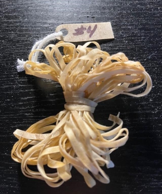 *#4   1/8" Deer Rawhide Sinew 18' TWO pc  Light Weight