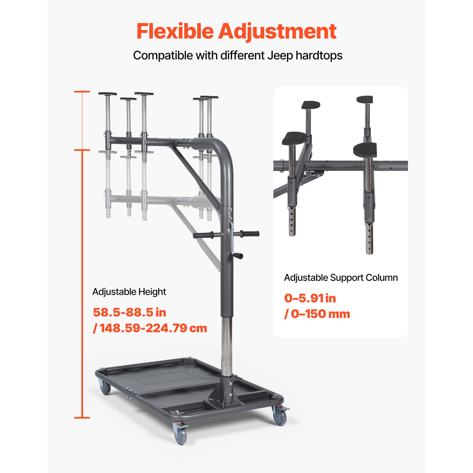 Uimoso Hardtop Removal Lift Holder for Jeep Wrangler YJ TJ JK Bronco 6th Gen+