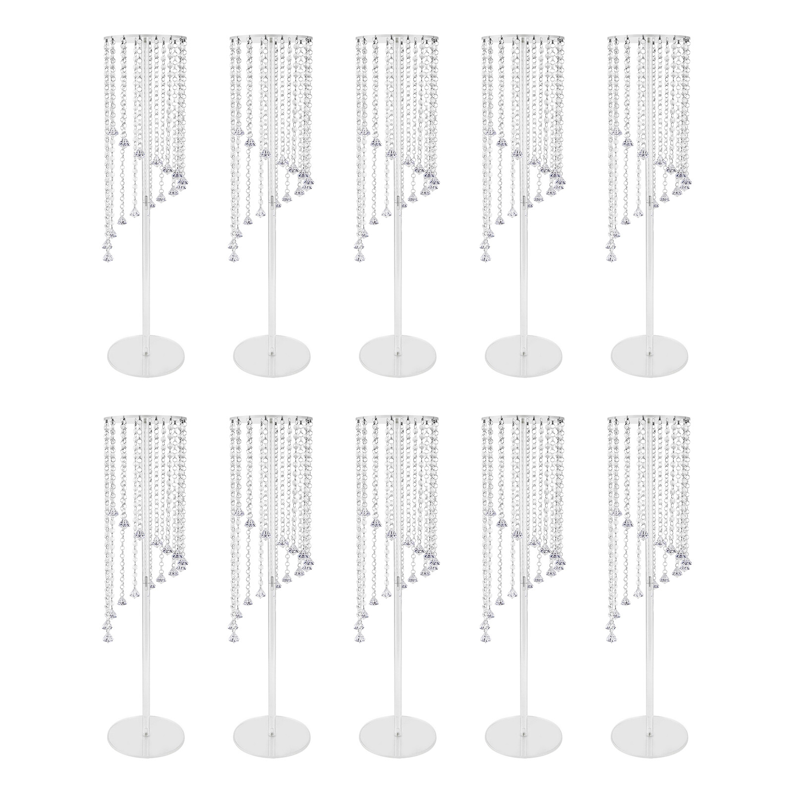 10* Crystal Flower Stand Wedding Centerpieces For Tables 80cm Tall Flower Stand