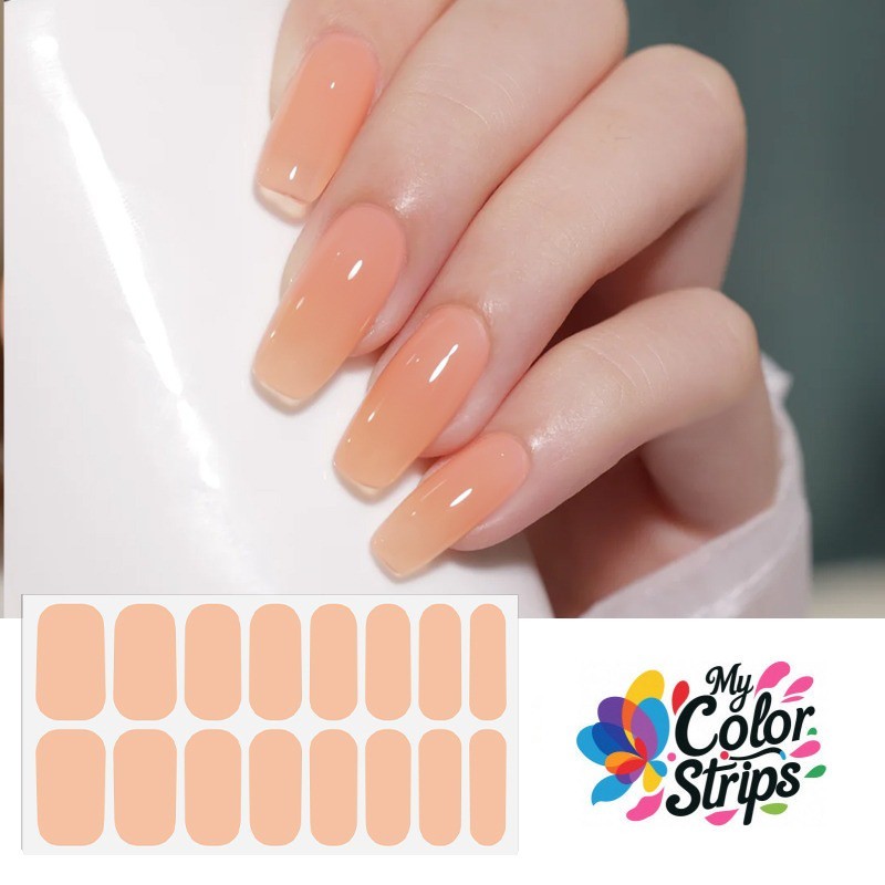 Full Size Solid Color Nail Wraps Stickers Polish Look Art Self Stick Strips USA