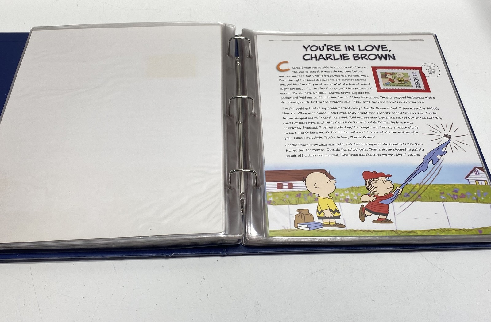 Peanuts Collection Album Snoopy Official US Postage Stamp Binder PCS Stamps