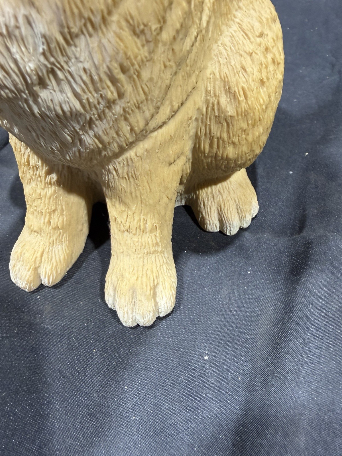 Garden Rabbit Figurine Collectible Tan with White Tail