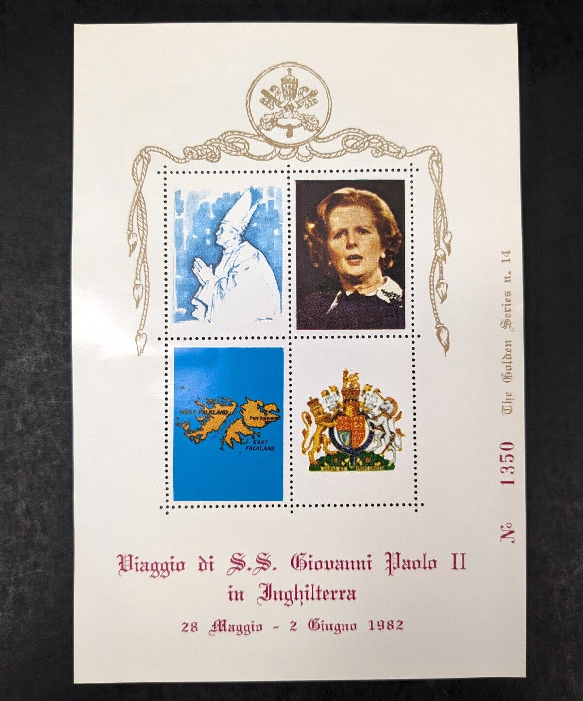 Pope John Paul II, The Golden Series Trip to England, 10 Covers Plus Stamps