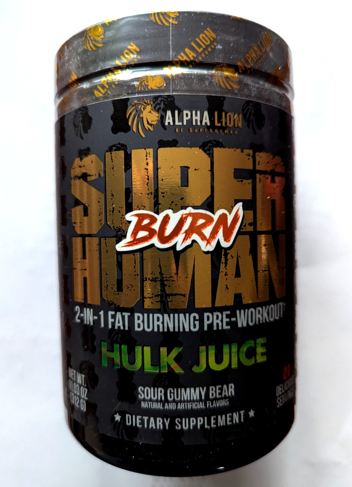 ALPHA LION SUPERHUMAN BURN. Pre-Workout Performance 21 Serving. Free Shipping
