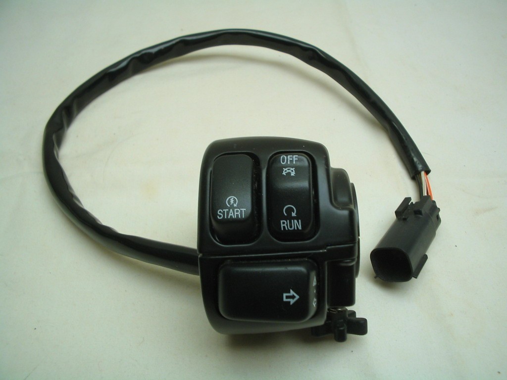 Right Handlebar Control Switch Pack Start Run Turn - Harley Softail Dyna & Other