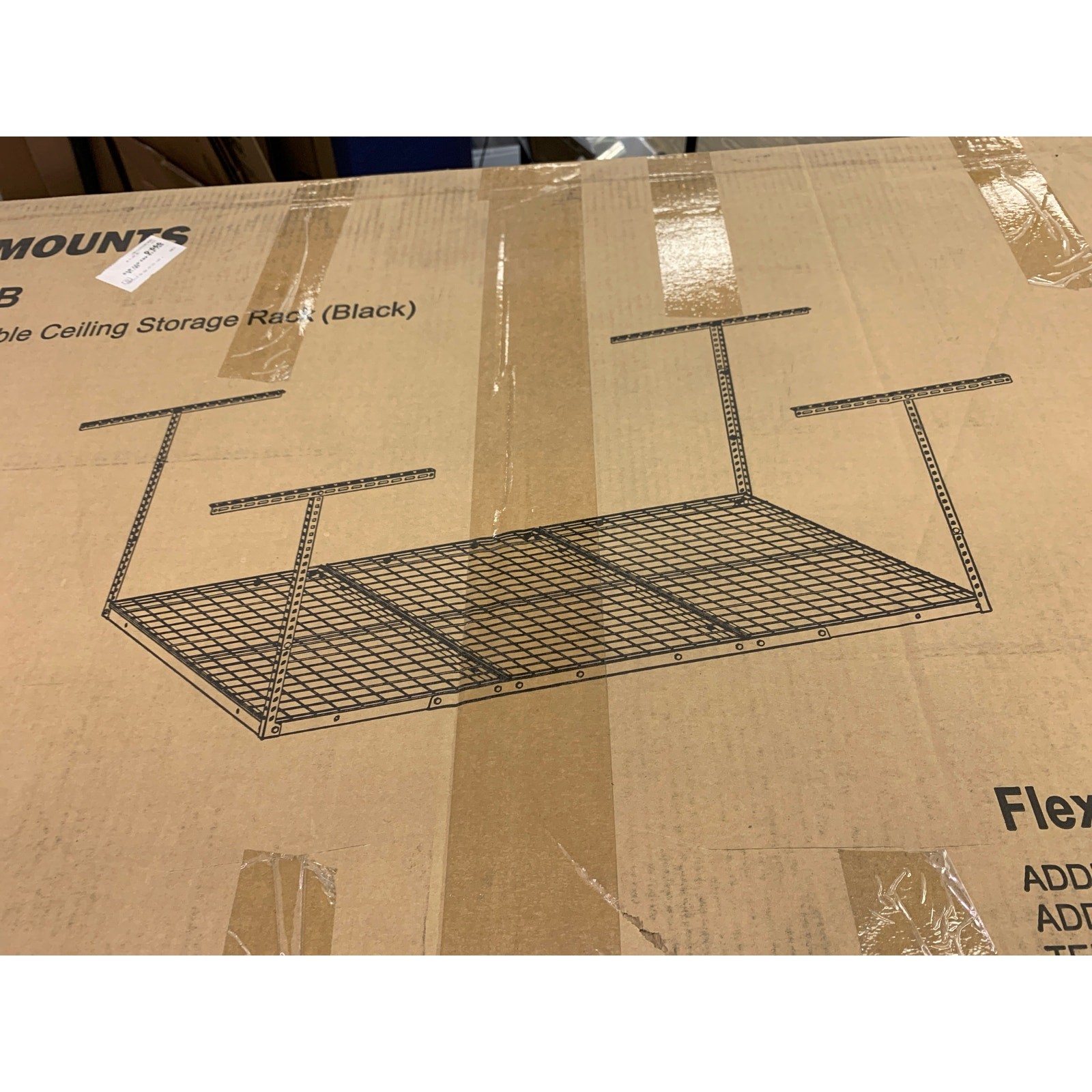 FLEXIMOUNTS 4'X6' Heavy Duty Overhead Adjustable Ceiling Storage GR46 - Black