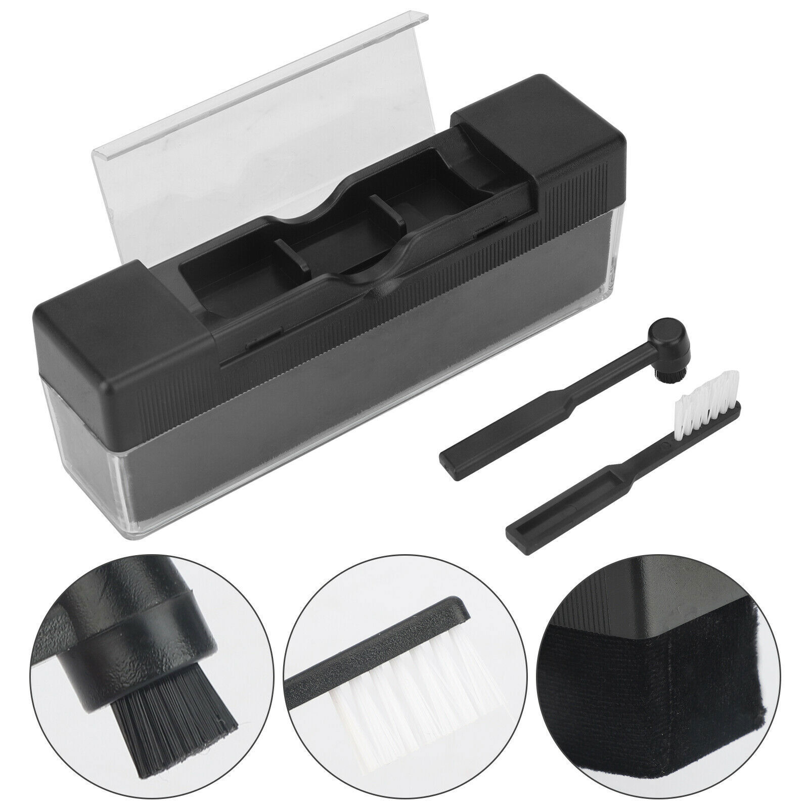 3in1 Vinyl Record Cleaning Brush Set Stylus Velvet Anti-static Cleaner Tool Kit