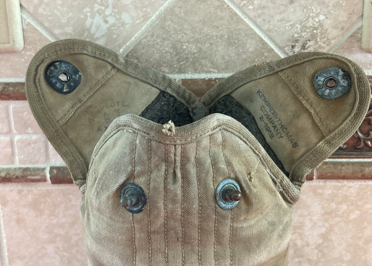 March 1918 WW1 Canteen Cup Cover Pouch US Army Original M1910 WWI