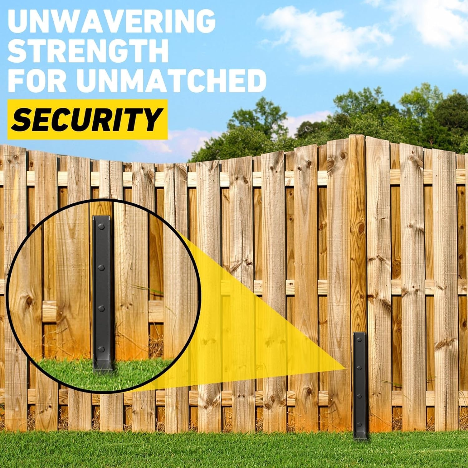 2/4/6/8PCS Thickened Fence Post Repair Kit Stakes Heavy Duty Fence Post Anchor