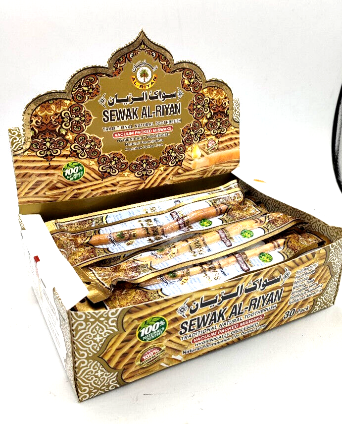 Al-Riyan Sewak Traditional Miswak Toothbrush-Vacuum Packed Natural Flavor