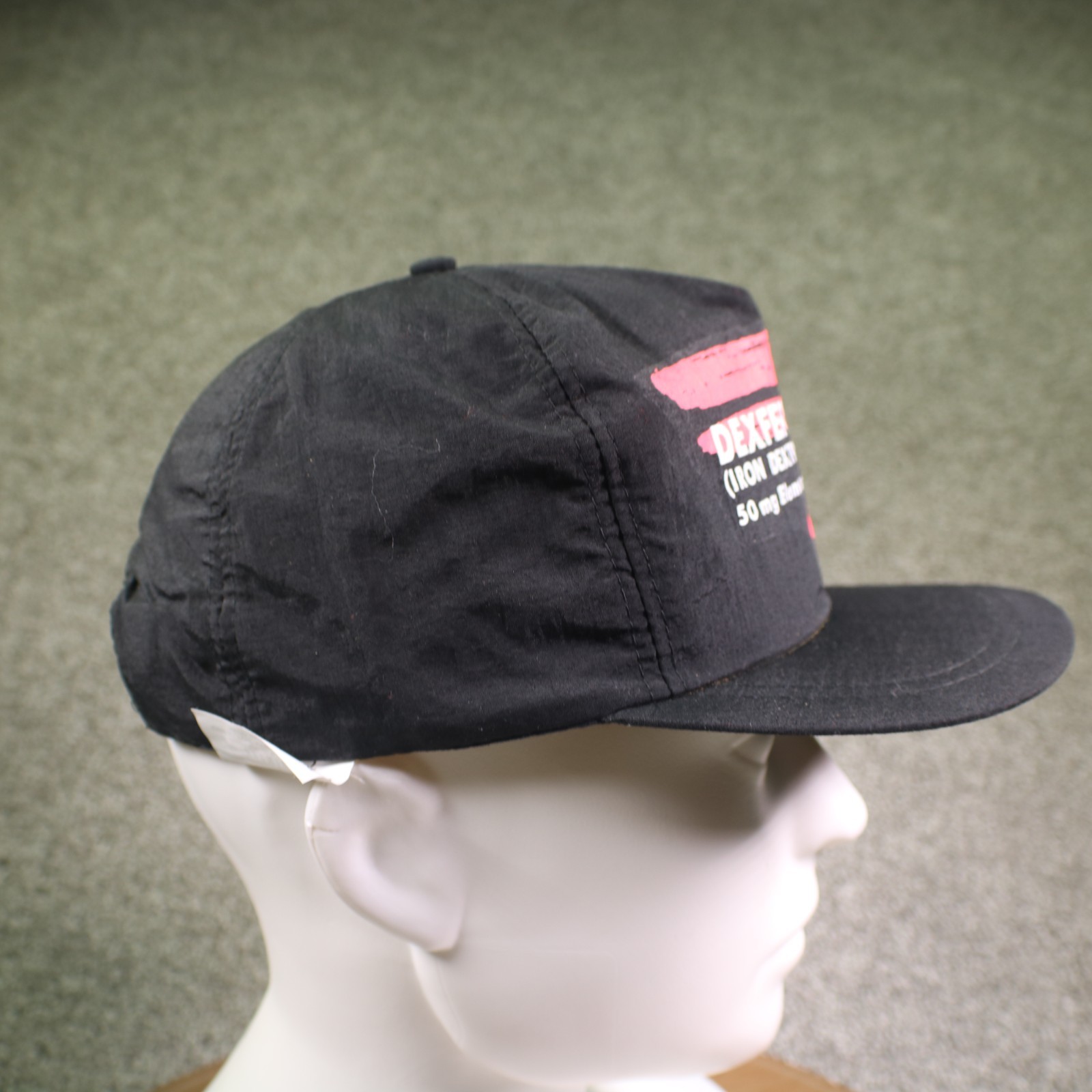 Vintage 80s 90s Dexferrum Pharma Advertising Hat Cap Drug Rep Promo Merchandise