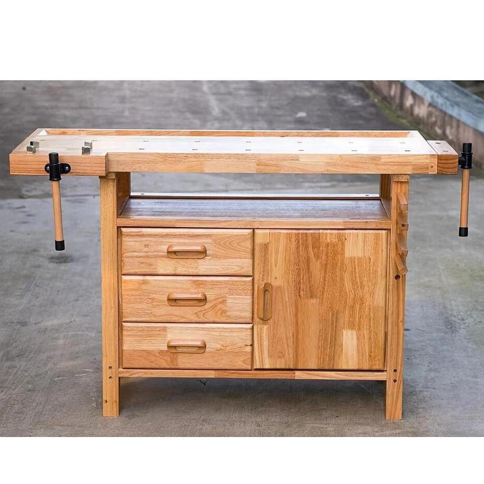 Wood Workbench Carpenters Bench Woodworking Vise Fixed for Processing Wood
