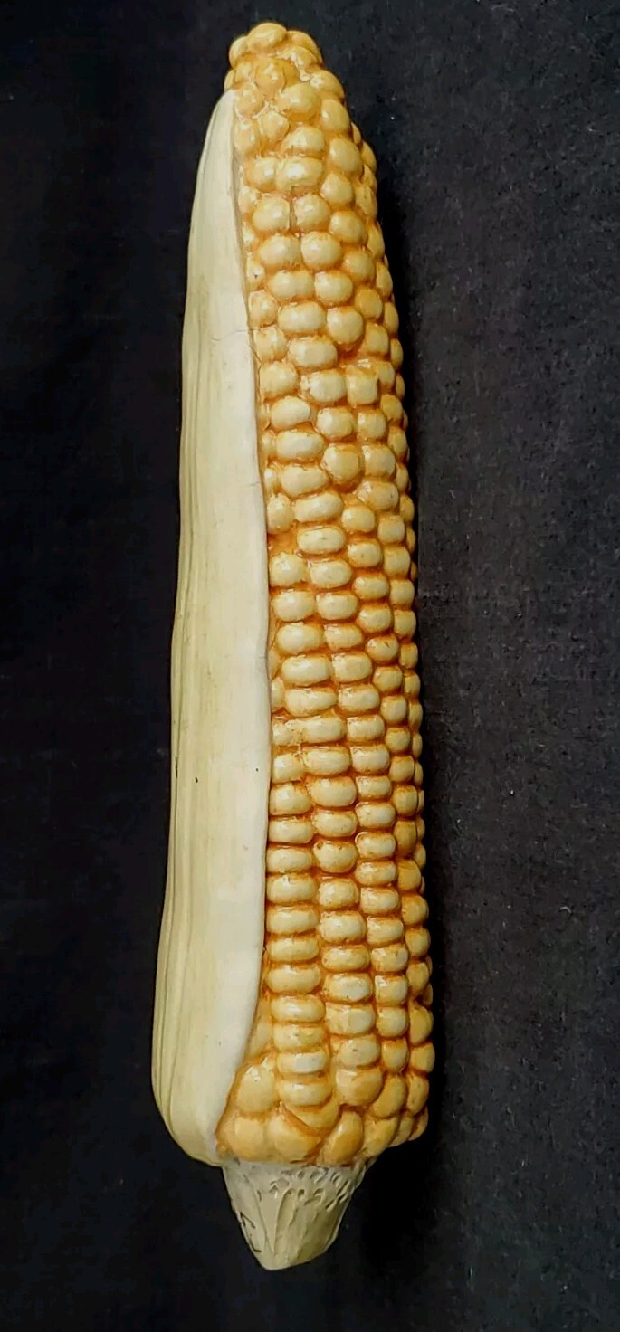 VTG MCM Signed ZACCAGNINI Majolica Italy Ceramic Sculpture Ear of Corn 10"