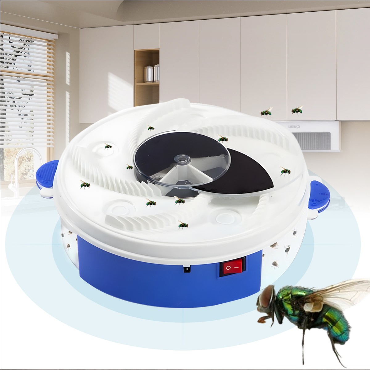 Electric Fly Trap Automatic Fly Catcher Rotating Fly Pest Repellent Kitchen Tool