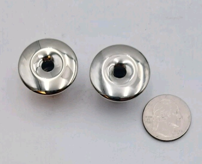 Reproduction Hoosier Cabinet Knobs Nickel Plated Drawer Door Pulls Hardware Pair