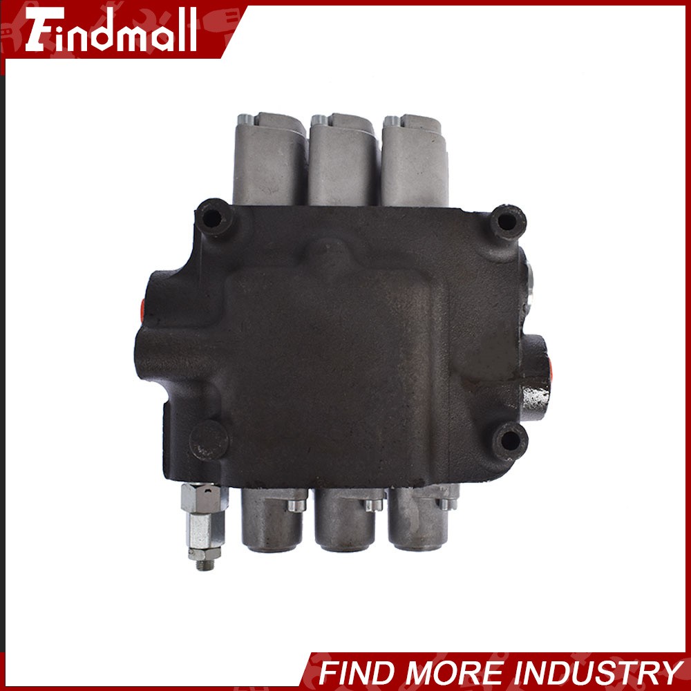 3 Spool 21 GPM Hydraulic Monoblock Double Acting Control Valve SAE Ports NEW