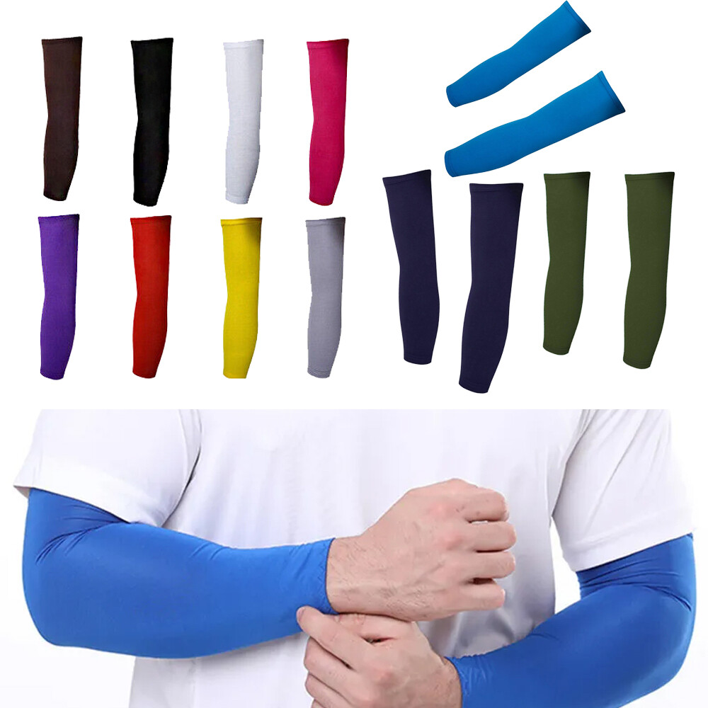 Summer Cooling Arm Sleeves Cover UV Sun Protection Sports Outdoor for Men Women