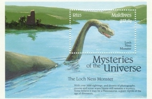 Maldives 1992 - Loch Ness Monster - Souvenir Stamp Sheet - Scott #1757 - MNH