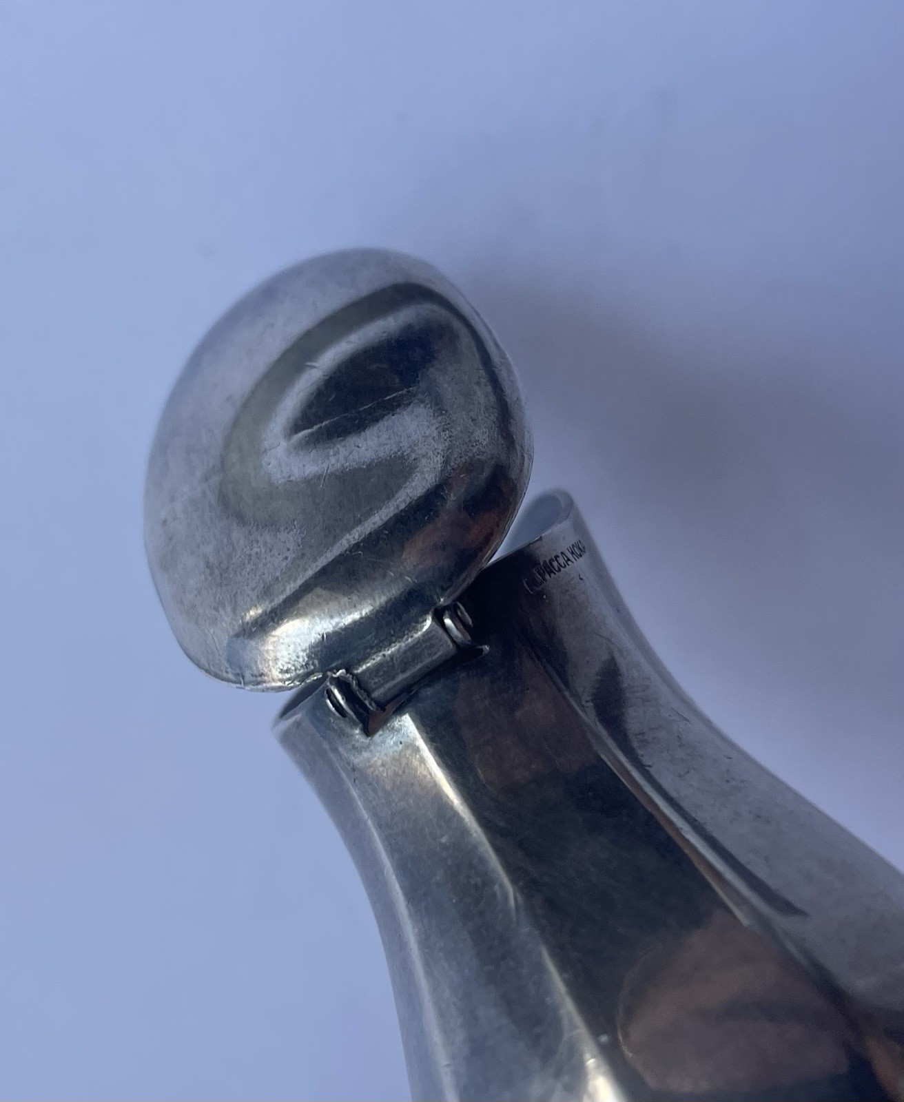 ATQ VTG German Alpacca Hoka Deco Silver Plated Liquor Pourer Counter Balanced