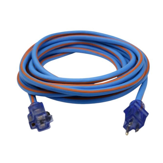 Extension Cord 25FT Prime All-Weather 12/3 Lighted Ends Flexible Cold LT530825