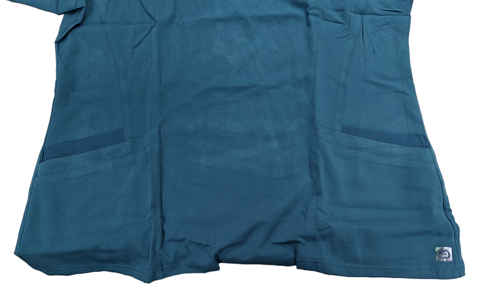 WonderWink Aero Women's Flex Back V-Neck Scrub Top V6129- Caribbean Blue