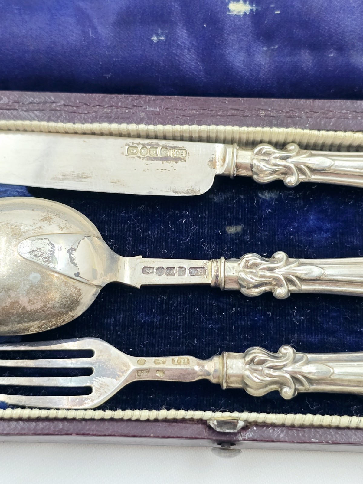 Antique English Sterling Christening Set