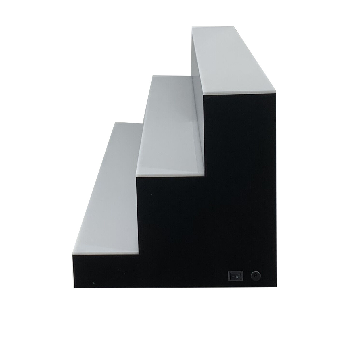 39" 3 Step Tier LED Lighted Shelves Illuminated Liquor Bottle Display Stand US