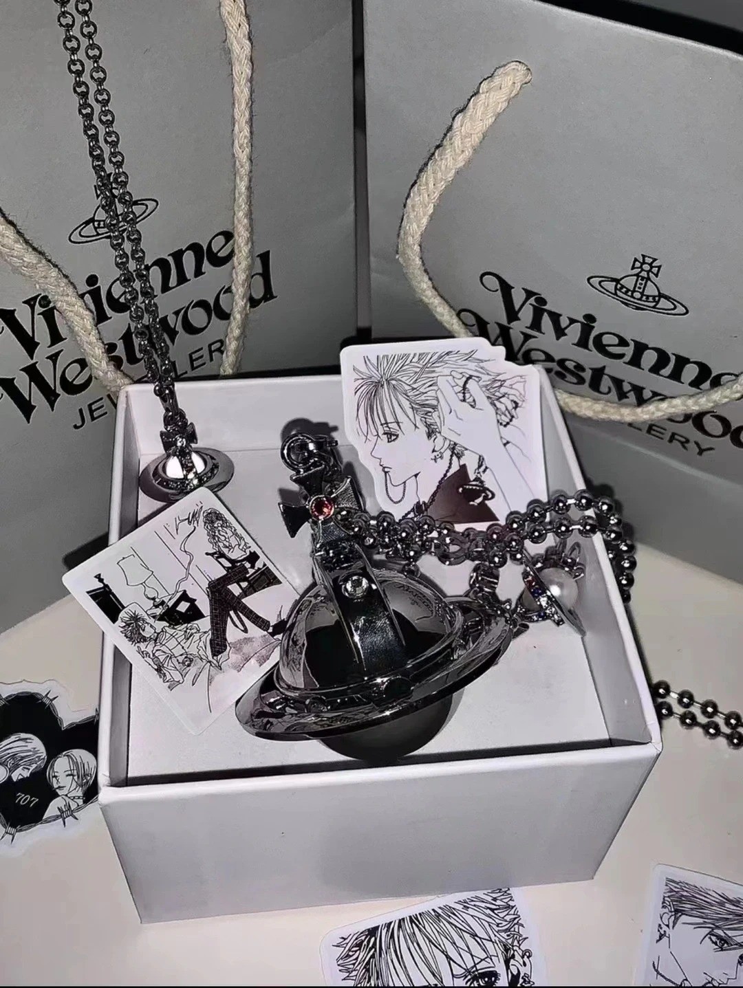 Vivienne Westwood Nana Anime Okazaki Shinichi Pendant Lighter Two Orbs Chain SL