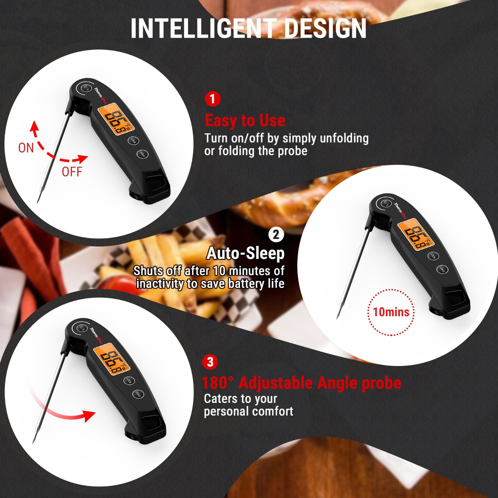 ThermoPro TP960 500ft Wireless Meat Thermometer + FREE Instant Read Thermometer