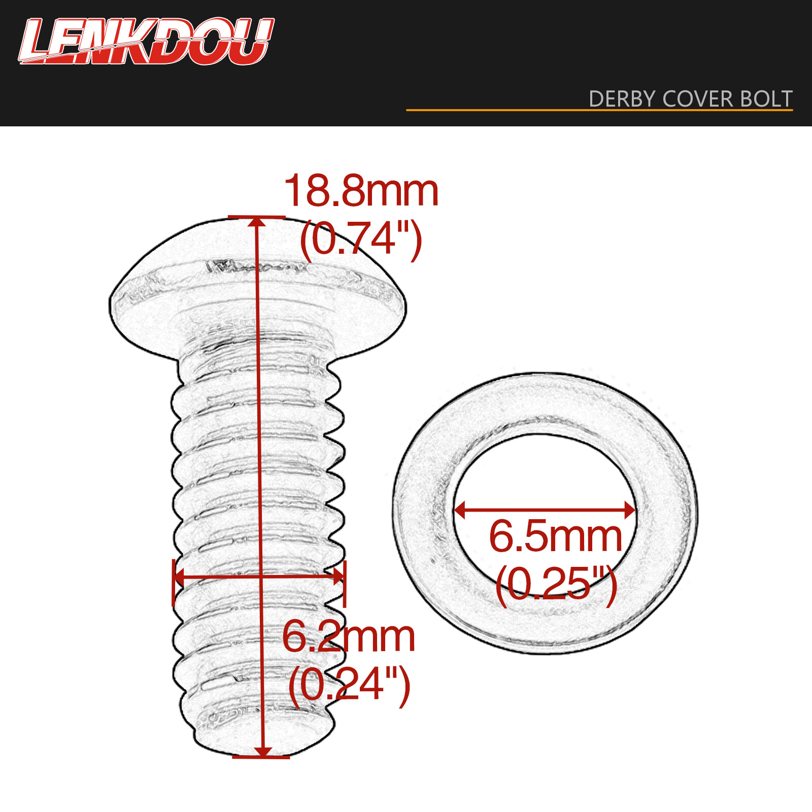 Stainless Derby Cover Screw Bolt + Washers Kit For Harley Touring Dyna 1999-2024