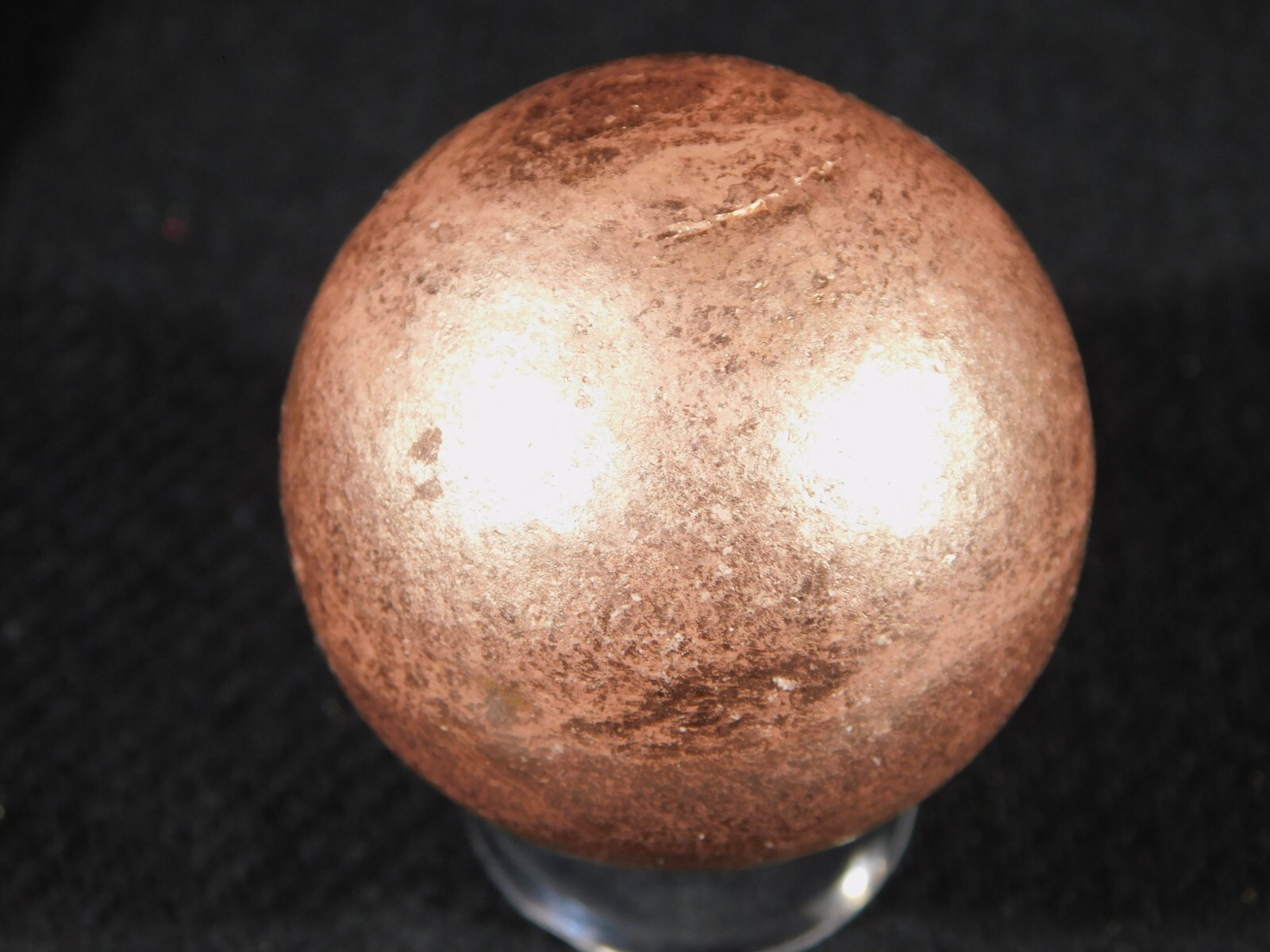 Larger! Super Heavy SOLID COPPER Sphere From Michigan 287gr
