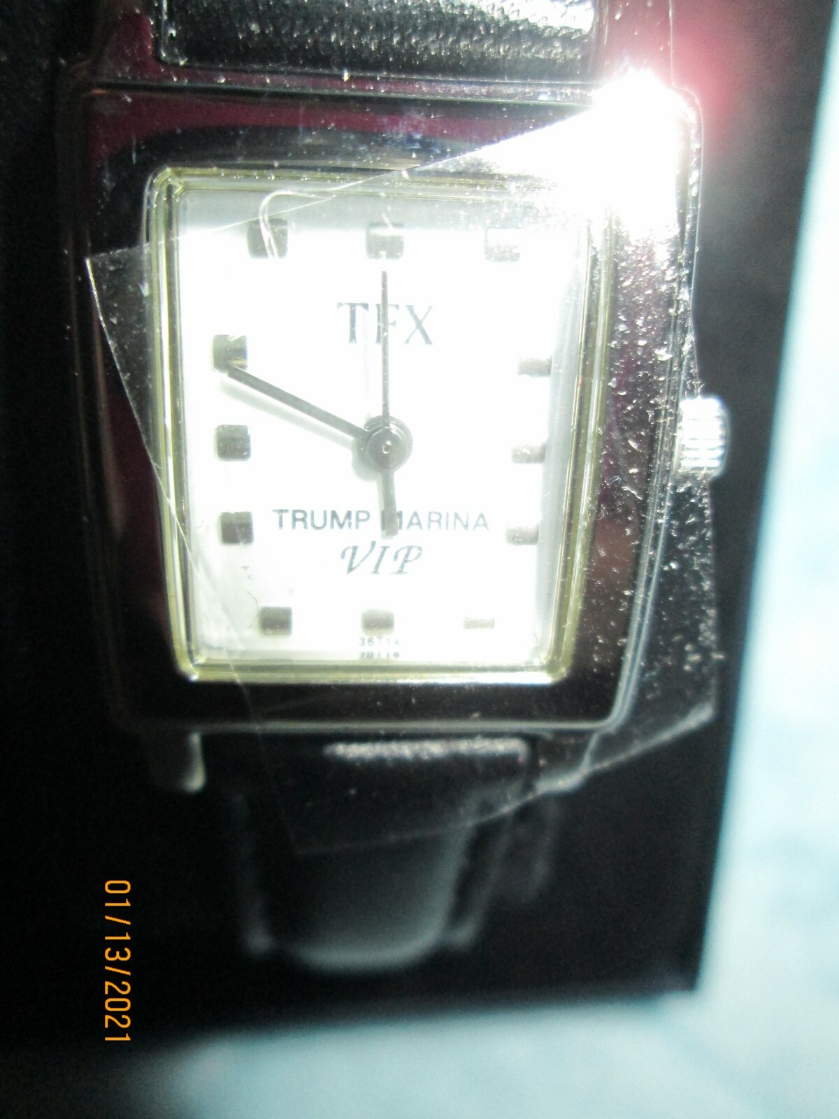 Watch Trump Marina V.I.P. Watch NIB by TFX/Bulova Genuine Black Leather Band