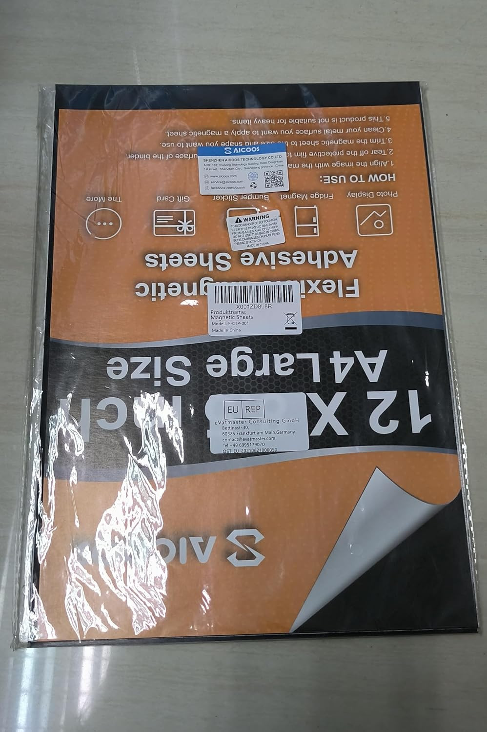 Magnetic Sheets with Adhesive Backing - Easy to Cut Magnet Sheet for Photos, Sti