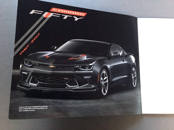 2017 Chevrolet Camaro 38-page Original Car Sales Brochure Catalog - SS 1LE ZL1