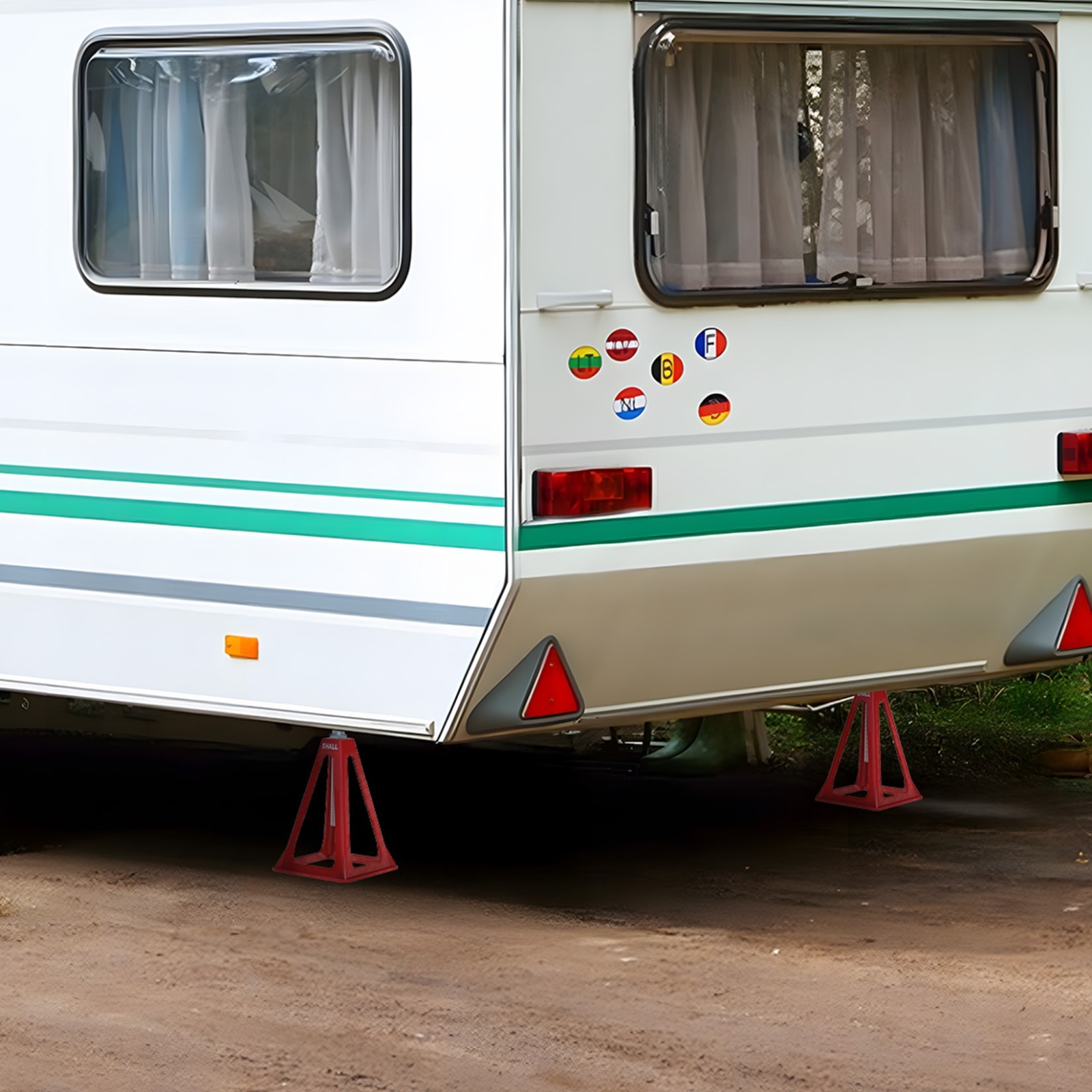 SHALL 4PC RV Stabilizer Jacks,Heavy Duty Aluminum Jack Stands for Trailer Camper