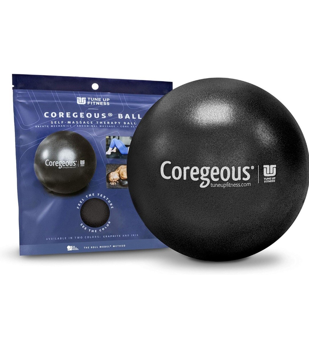 Tune Up Fitness NEW Coregeous Ball Massage Abdominal Back Psoas Release GRAPHITE
