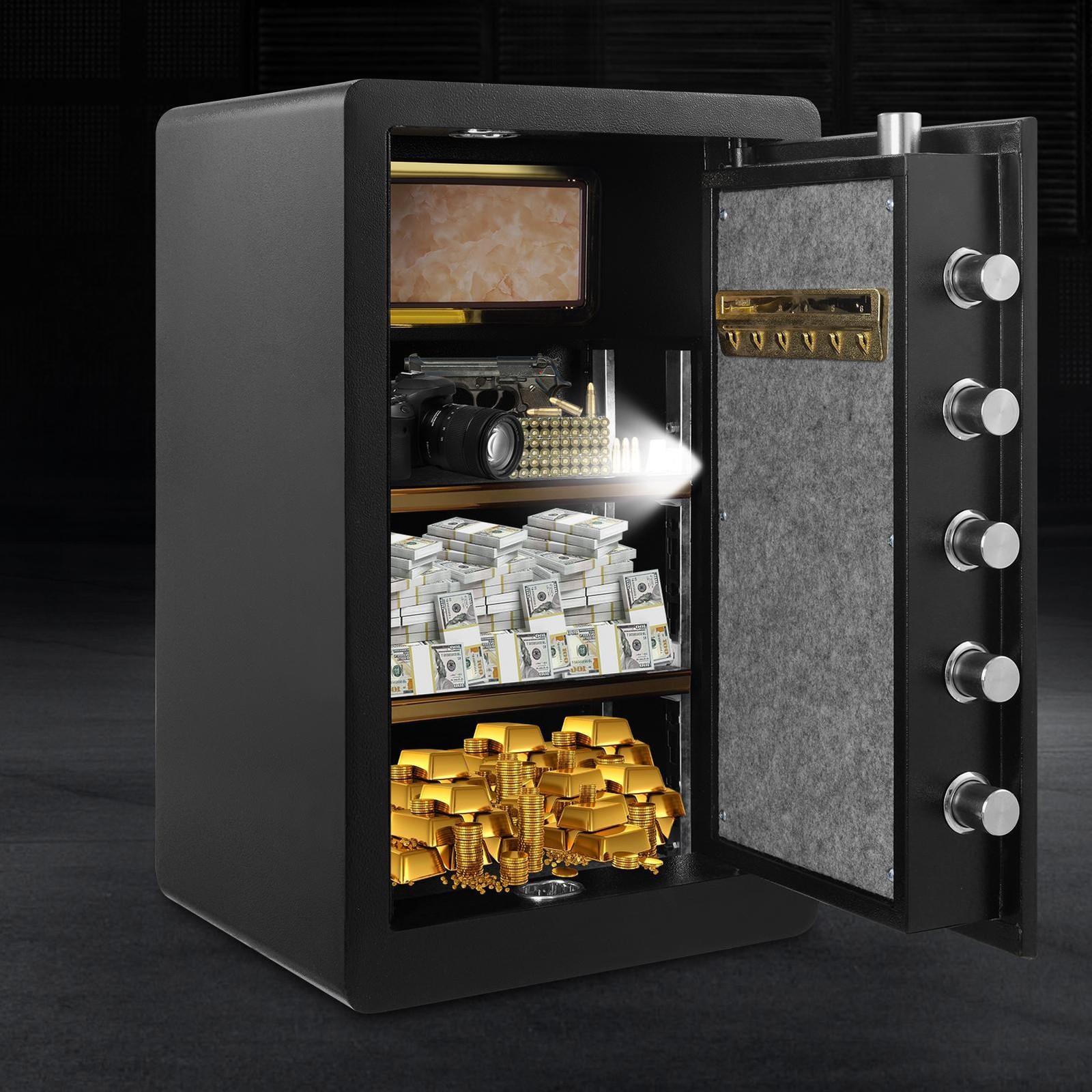 Large Safe Box Safety Steel Fireproof Digital Keypad Lock Home Cash Security New