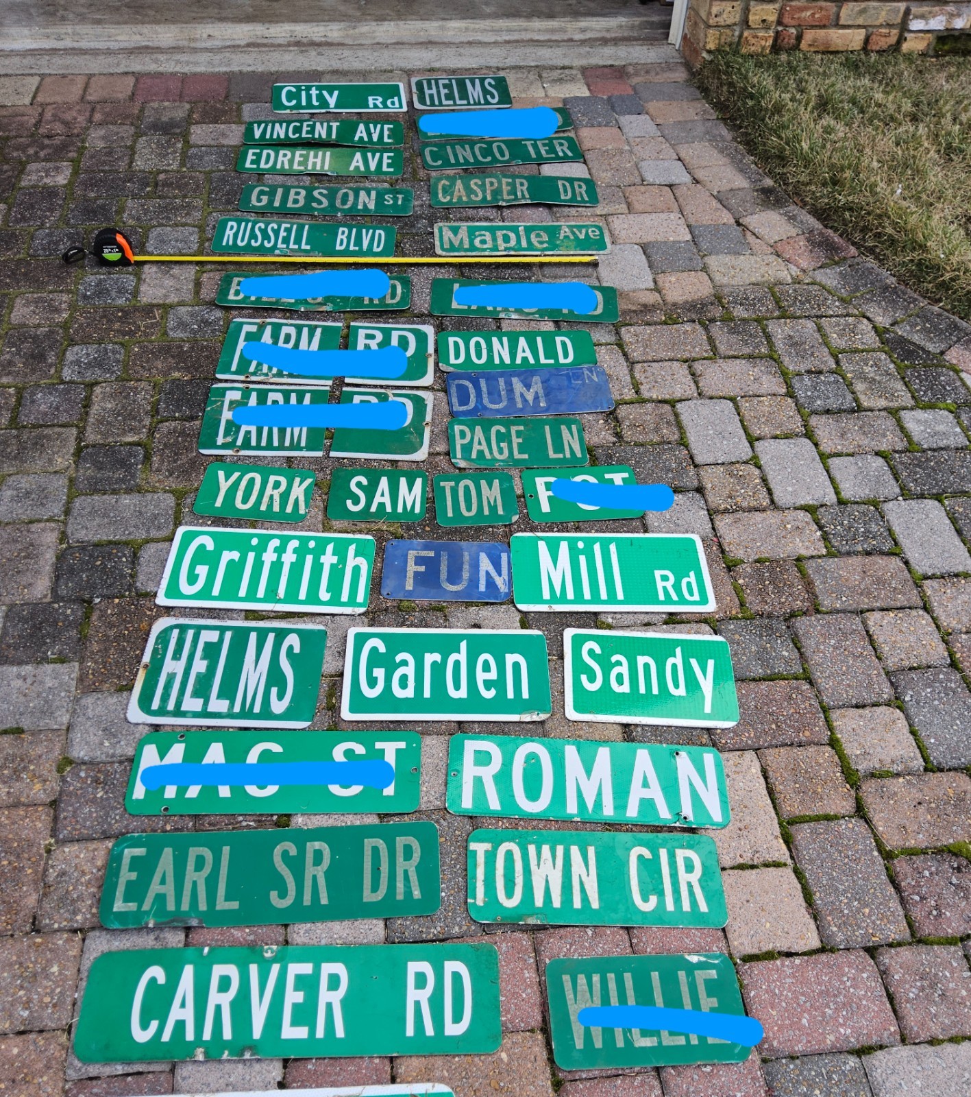 Street name signs. Miscellaneous Sizes. Pick one